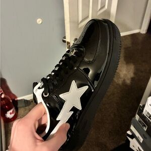 Bape Black and White Sneakers